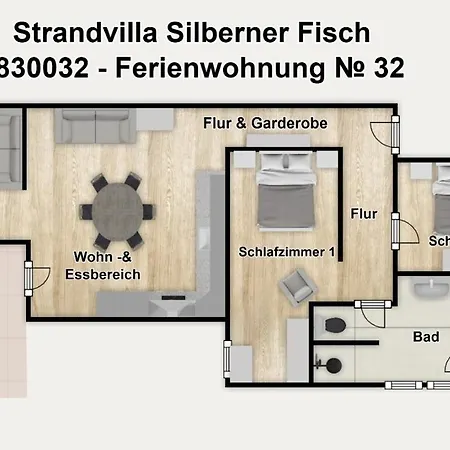 Apartment Strandvilla Silberner Fisch № 32
